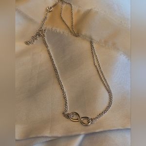 Tiffany double chain infinity necklace
